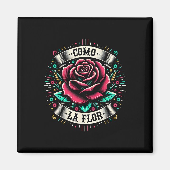 Aimant Conception Comme La Flor Mexicaine Drôle Cadeau Ci (Devant)