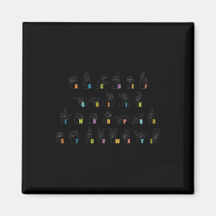 Aimant Conception d'alphabet en langue des signes