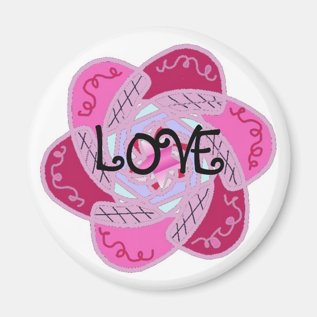 Aimant Conception d'amour funky (Devant)