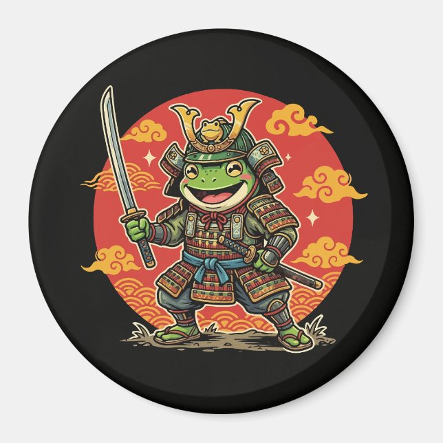 Aimant Conception d'animal de guerrier de samouraï de gre (Devant)