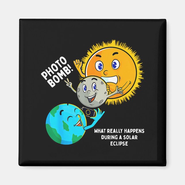 Aimant Conception d'astronomie d'éclipse solaire totale (Devant)