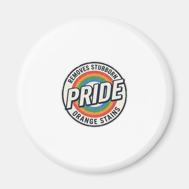 Aimant Conception de badge arc-en-ciel de protestation de (Devant)