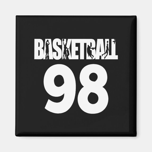 Aimant Conception de basketball préférée Numéro 98 de Bas (Devant)