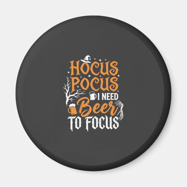 Aimant Conception de bière Hocus Pocus Halloween_1 (Devant)