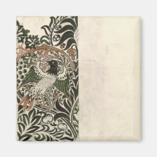 Aimant Conception de bloc du bois non fini de "oiseau et
