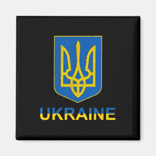 Aimant Conception de bouclier d'emblème Tryzub ukrainien
