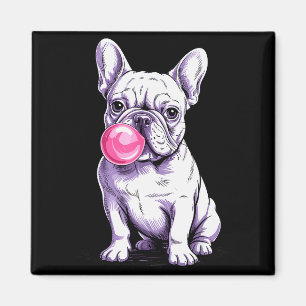 Aimant Conception de bouledogue français pour hommes femm