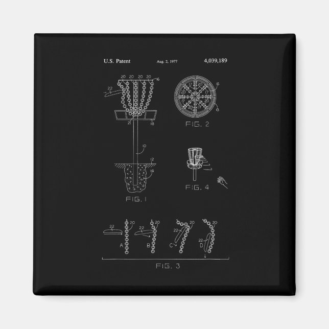 Aimant Conception de brevet de cible de panier de golf à  (Devant)