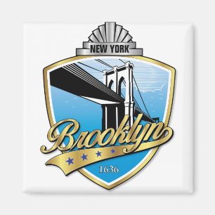 Aimant Conception de Brooklyn en or