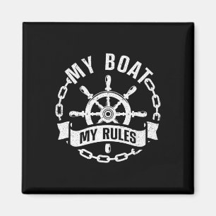 Aimant Conception de capitaine de bateau cool pour hommes