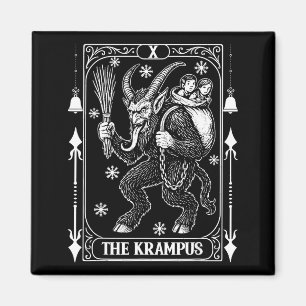 Aimant Conception de carte de tarot de Krampus Noël Saiso