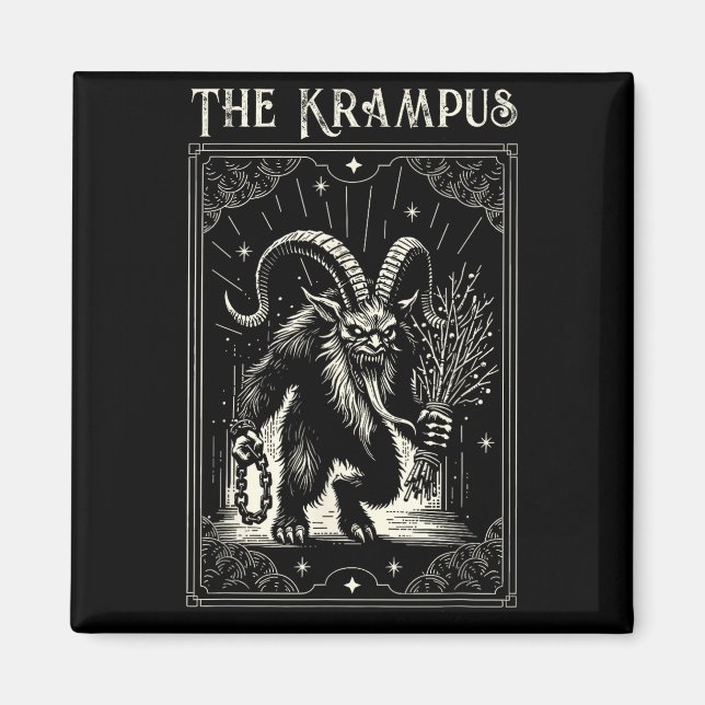 Aimant Conception de carte de tarot de Krampus période de (Devant)