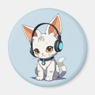 Aimant Conception de chat kawaii charmant