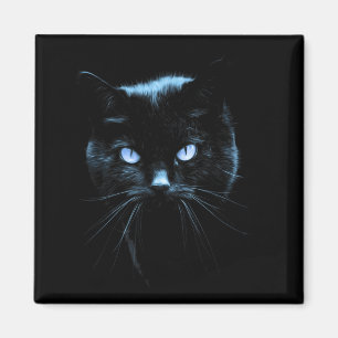 Aimant Conception de chat noir Yeux de chats réalistes An