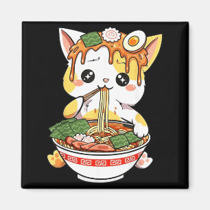 Aimant Conception de chat Ramen style Kawaii drôle d'anim