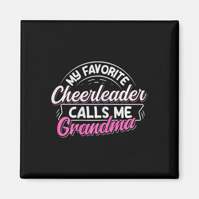 Aimant Conception de Cheerleading Pour Une Grand-mère De  (Devant)