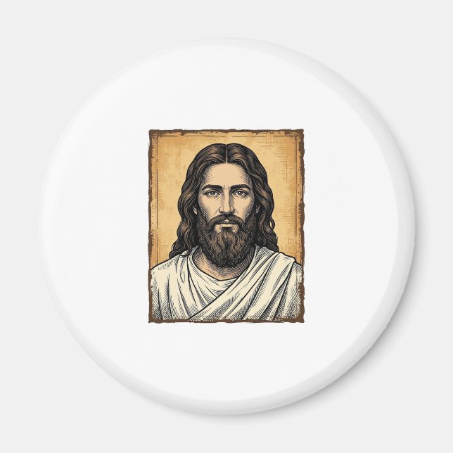 Aimant Conception de chemise à portrait religieux gravé v (Devant)