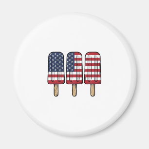 Aimant Conception de chemise de drapeau de popsicle patri