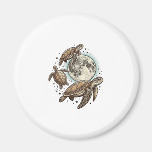Aimant Conception de chemise de gravure de tortue de mer 
