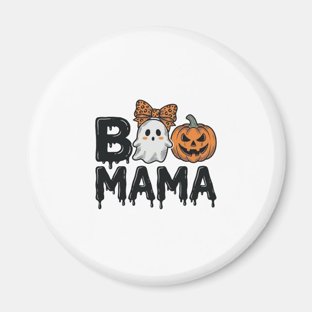 Aimant Conception de chemise de maman fantôme Halloween c (Devant)