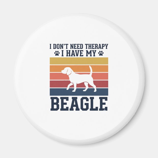 Aimant Conception de chemise de thérapie pour chien Beagl (Devant)