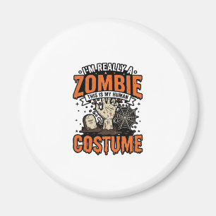 Aimant Conception de chemise Halloween Costume Zombie Vin