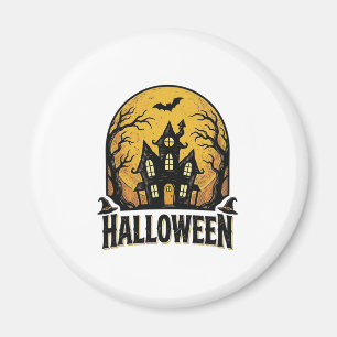Aimant Conception de chemise Halloween Maison Hantée Vint
