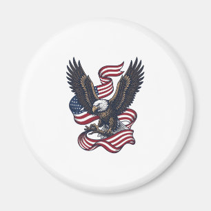 Aimant Conception de chemise vectorielle aigle patriotiqu