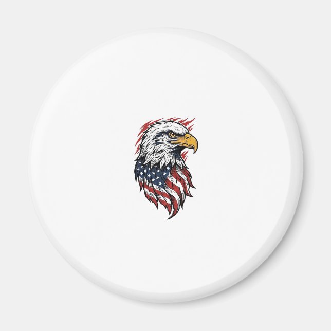 Aimant Conception de chemise vectorielle d'aigle patrioti (Devant)