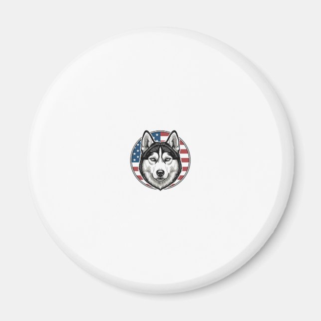 Aimant Conception de chemise vectorielle de chien patriot (Devant)