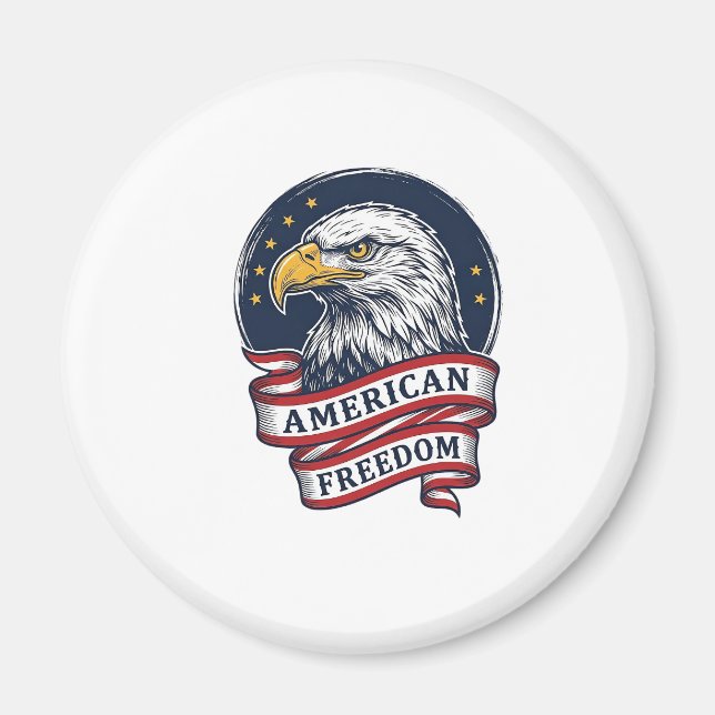 Aimant Conception de chemise vectorielle ruban patriotiqu (Devant)