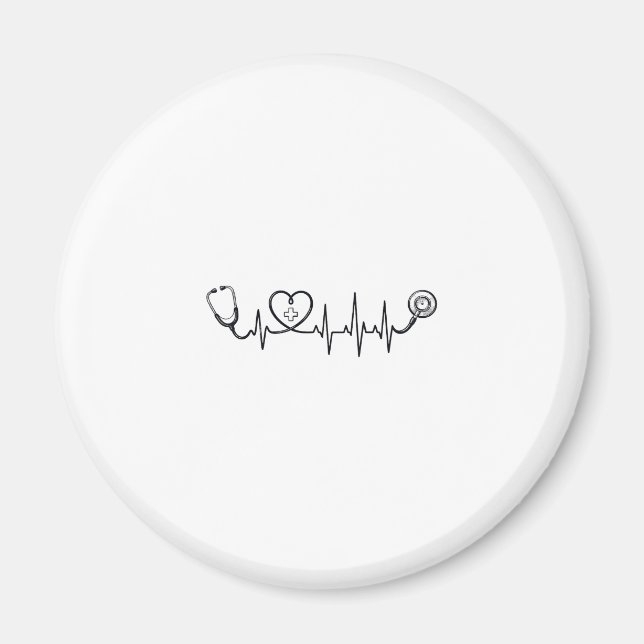 Aimant Conception de chemise vectorielle Stethoscope Batt (Devant)
