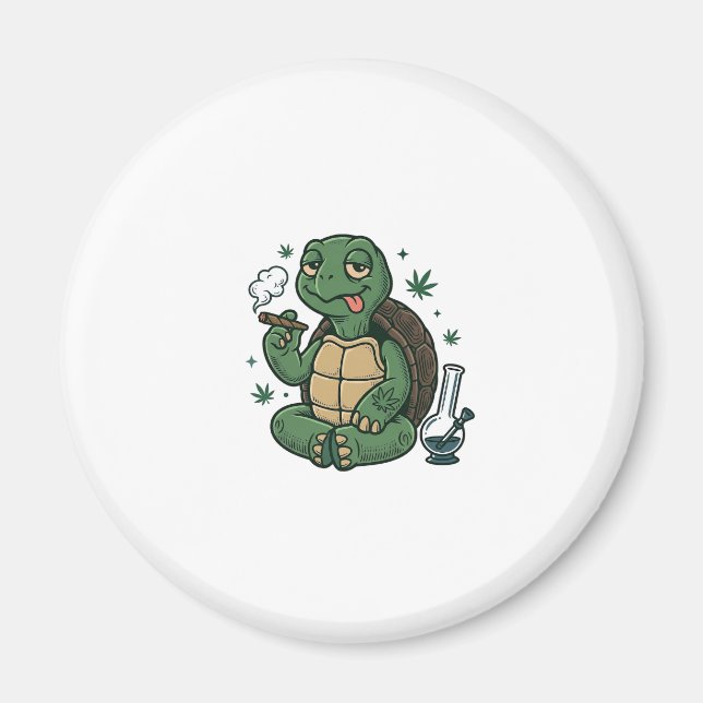 Aimant Conception de chemise vectorielle tortue stoner vi (Devant)