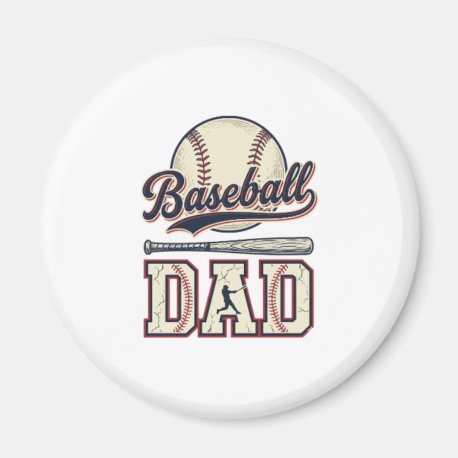 Aimant Conception de chemise vectorielle Vintage Baseball (Devant)