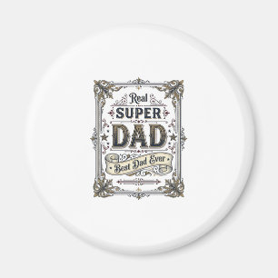 Aimant Conception de chemise Vintage Super Papa Meilleur