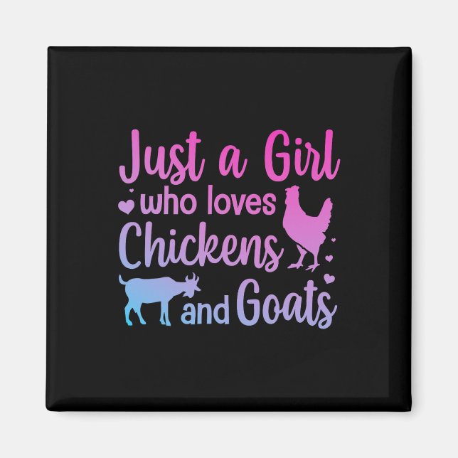 Aimant Conception de chèvre de poulet cool pour femmes fi (Devant)