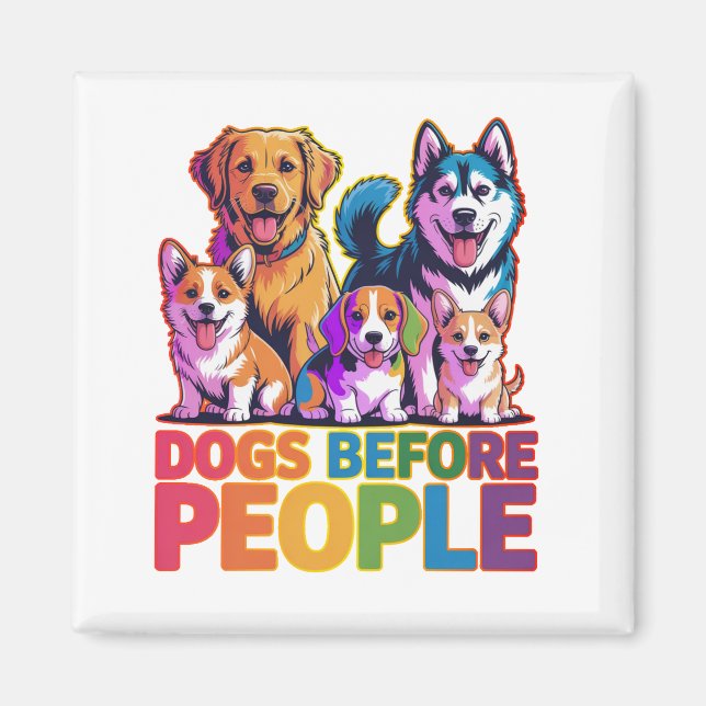 Aimant Conception de citation de chien drôle de l'amour d (Devant)