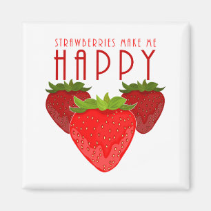 Aimant Conception de citation de fraise mignonne   Fruit 