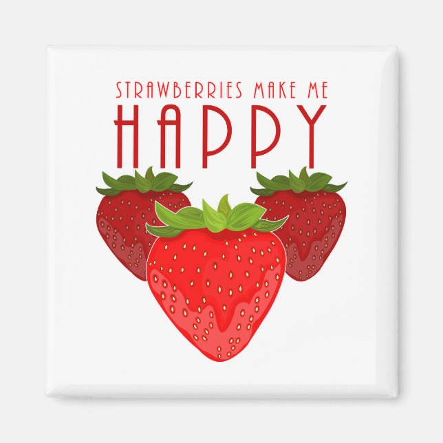 Aimant Conception de citation de fraise mignonne | Fruit  (Devant)