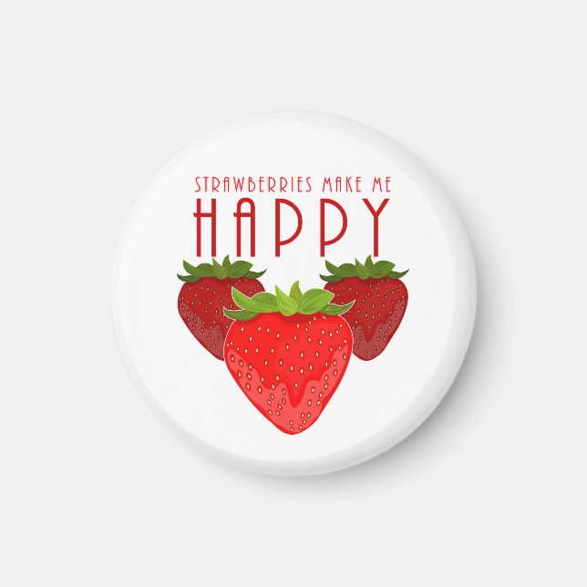 Aimant Conception de citation de fraise mignonne | Fruit  (Devant)