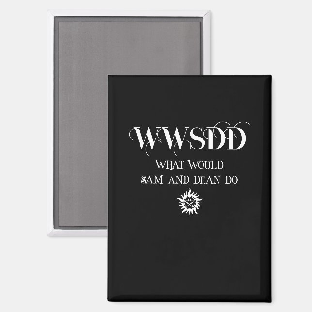 Aimant Conception de citation WWSDD avec symbole de solei (Recto/Verso)
