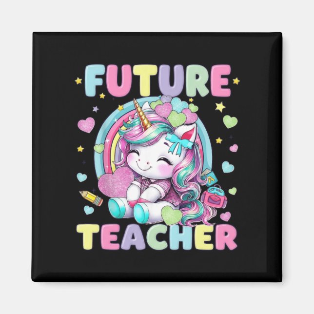 Aimant Conception de classe pour future enseignante licor (Devant)