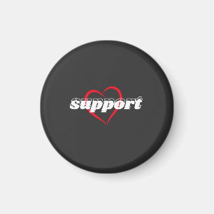 Aimant Conception de cœur de soutien – Symbole d'amour ro
