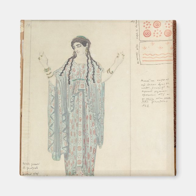 Aimant Conception de costume de dame en attente pour Hipp (Devant)