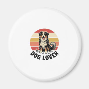 Aimant Conception de coucher de soleil de chien mignon gr