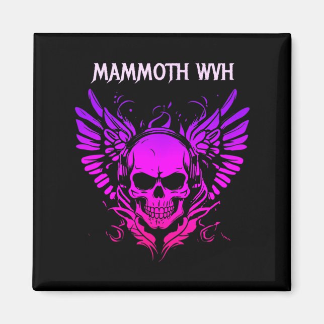 Aimant Conception de crâne de musique Mammouth drôle vint (Devant)