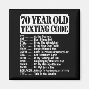 Aimant Conception de dos de code de messagerie senior de