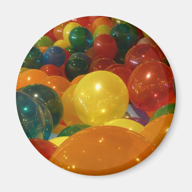 Aimant Conception de fête de ballons colorés (Devant)