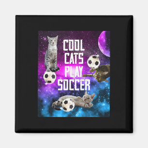 Aimant Conception de football drôle disant des chats