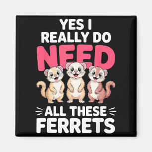 Aimant Conception de furet mignon pour hommes femmes enfa